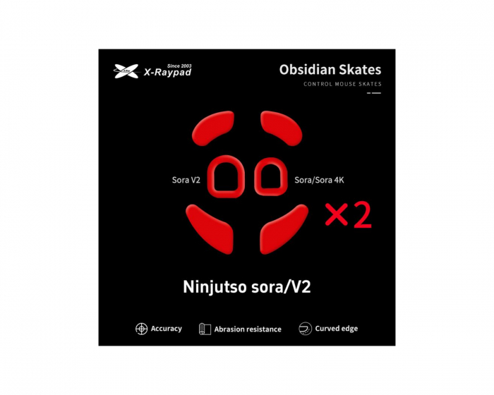 X-raypad Obsidian Mouse Skates für Ninjutso Sora / 4K / Sora V2