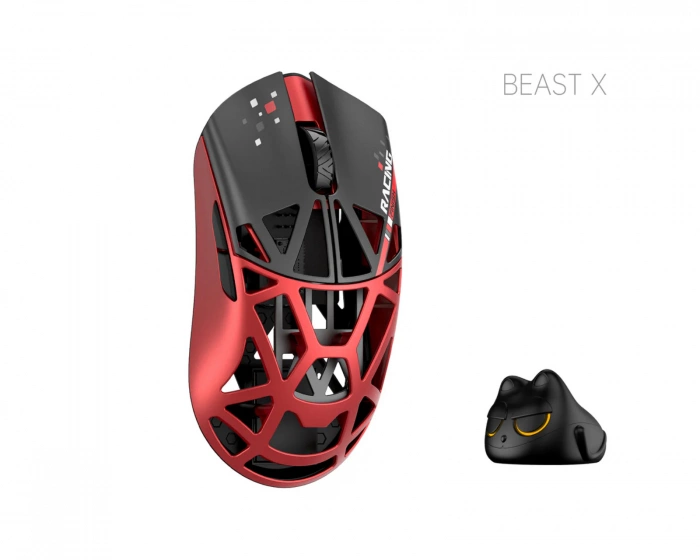 WLMouse Beast X Pro - Rot/Schwarz [Omron Opticals] - Solide Seite