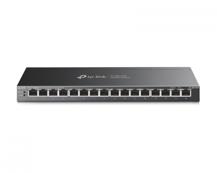 TP-Link TL-SG116P 16-Port Gigabit Desktop Switch mit 16-Port PoE+