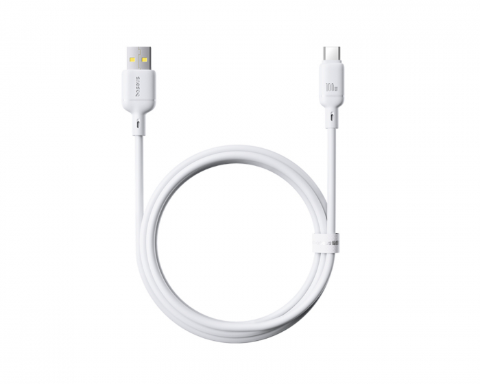 Baseus Silky Series Schnellladekabel USB auf Type-C 100W - 1m - Weiß