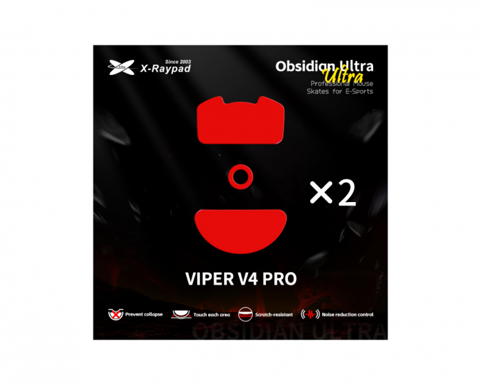 X-raypad Obsidian Ultra Skates für Razer Viper V4 Pro