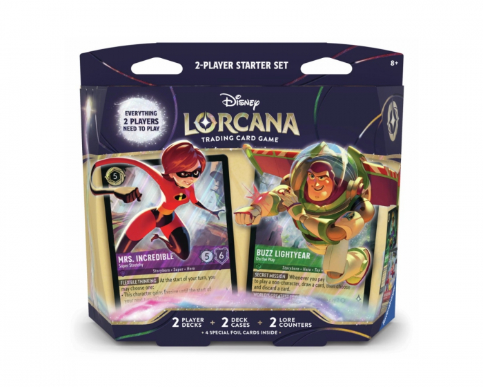 Disney Lorcana TCG Wilds Unknown - Mrs. Incredible & Buzz Lightyear 2-Spieler Starter Deck
