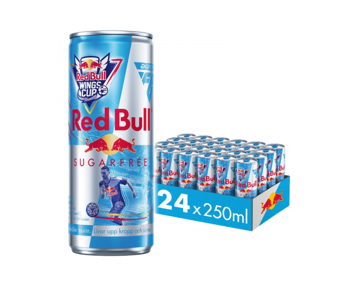 Red Bull 24x Energy Drink, 250 ml, Zuckerfrei Wings Cup Edition