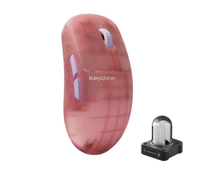 Keychron G6 HE 8K Kabellose Gaming-Maus - Frosted Pink