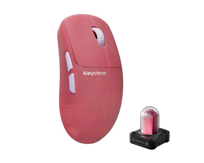 Keychron G6 HE 8K Kabellose Gaming-Maus - Frosted Pink