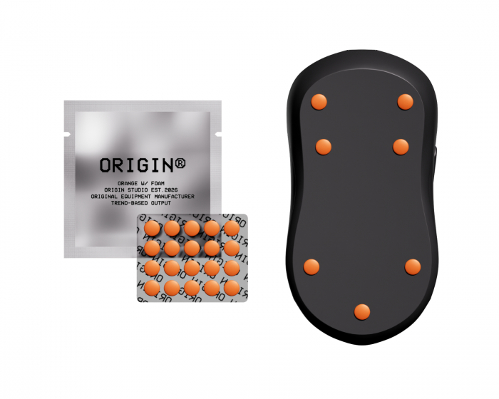 Spacefood Origin Orange Universal PTFE Mouse Dots - 20 Stk.