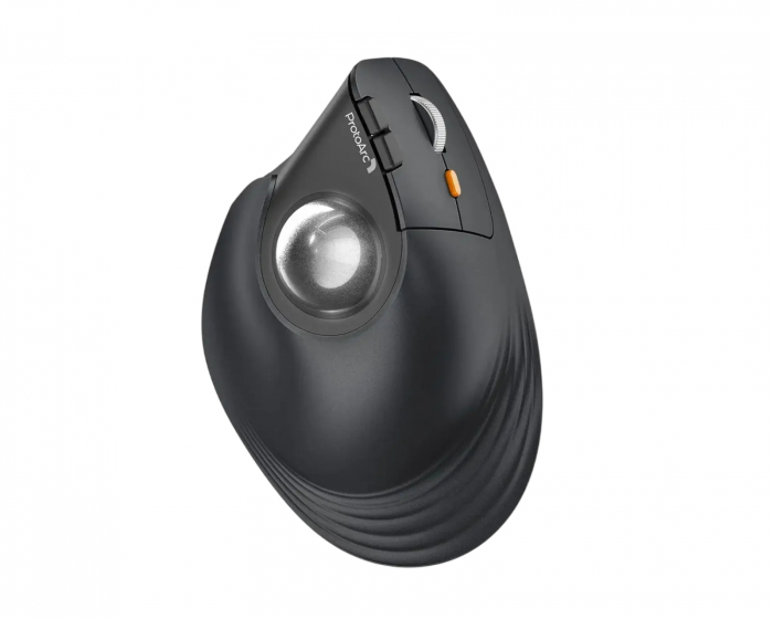 ProtoArc EM05 NL Vertikale Kabellose Trackball-Maus - Schwarz/Grau