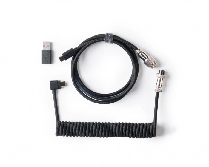 Keychron Coiled Aviator Kabel Angled 8K - Schwarz
