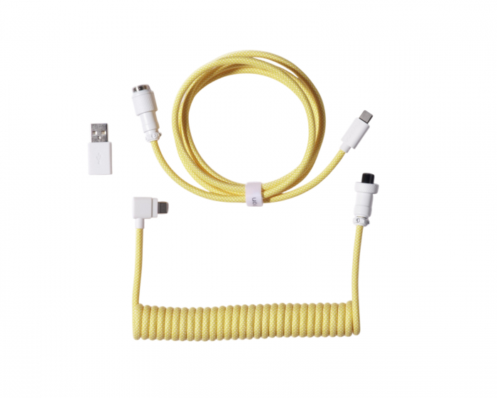 Keychron Coiled Aviator Kabel Angled 8K - Gelb