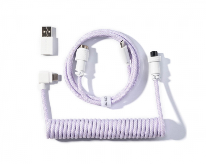 Keychron Coiled Aviator Kabel Angled 8K -Helllila