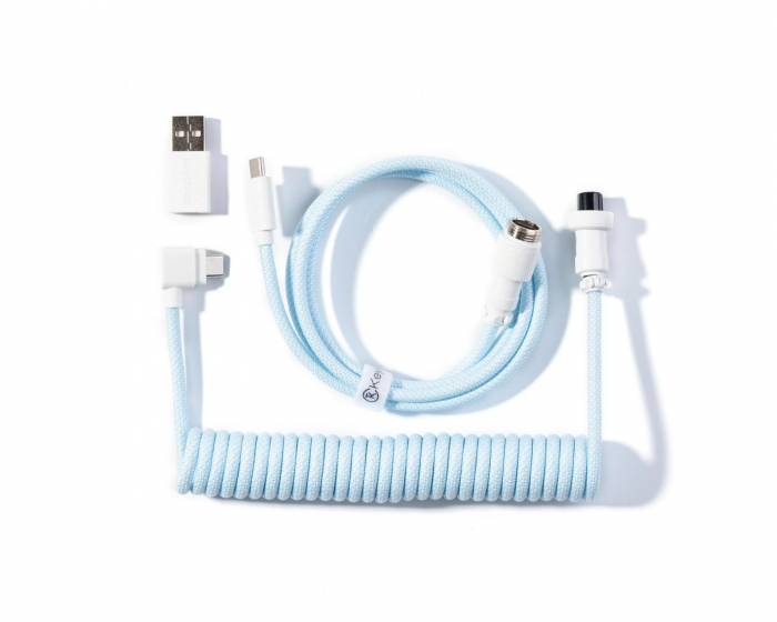 Keychron Coiled Aviator Kabel Angled 8K - Hellblau