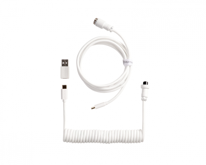 Keychron Coiled Aviator Kabel Straight 8K - Weiß