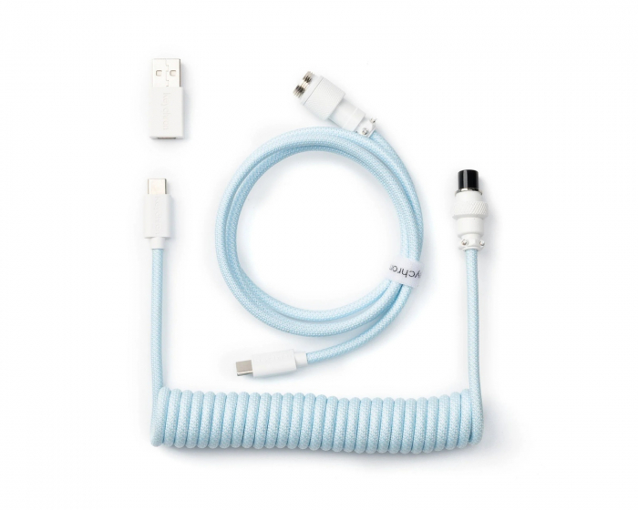 Keychron Coiled Aviator Kabel Straight 8K - Hellblau