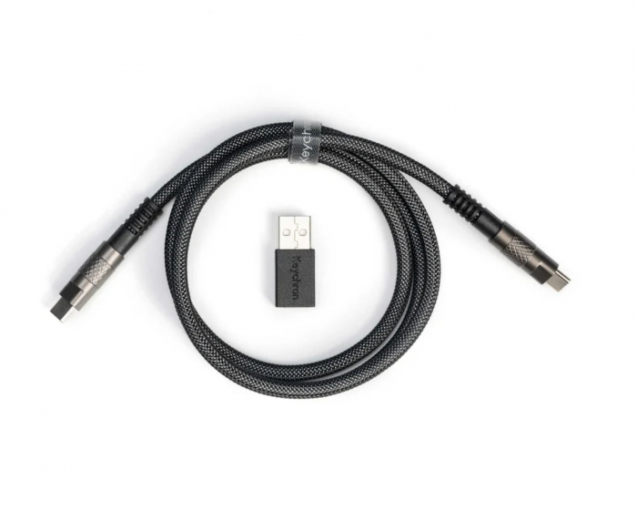 Keychron Double-Sleeved Geek Kabel 8K - Schwarz