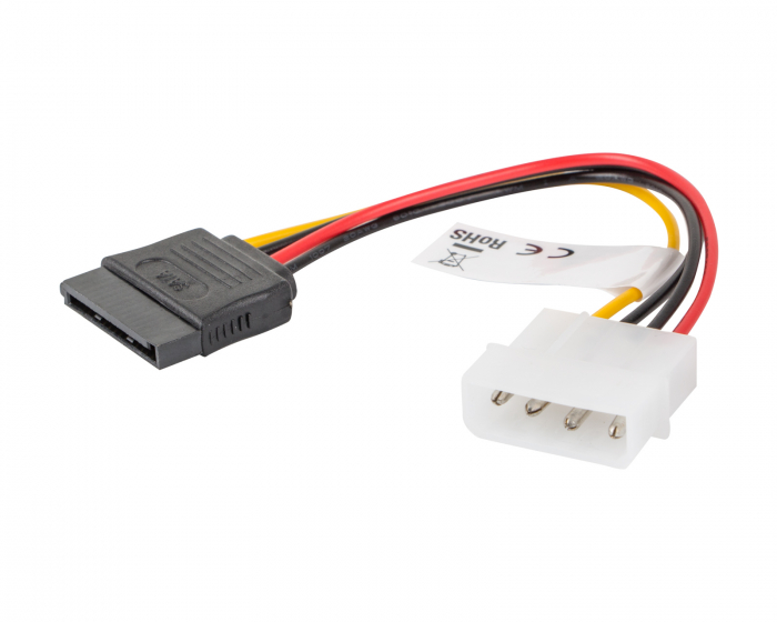 Lanberg Molex (Stecker) zu SATA (Buchse) Kabel 15cm