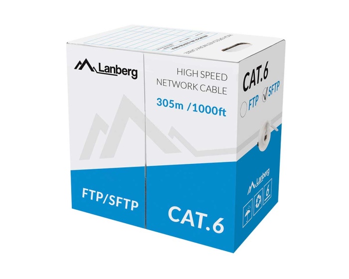 Lanberg 305 Meter Cat6 SFTP Netzwerkkabel Grau (DEMO)