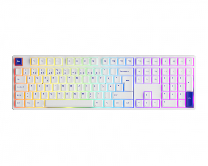 Akko 5108B Blue/White [Akko CS Jelly Purple] - Kabellose Tastatur (DEMO)