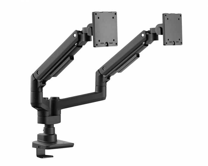 MaxMount Monitorhalterung 20kg Heavy-Duty 17”-35” Schwarz mit USB-Anschlüssen - 2 Bildschirme (DEMO)