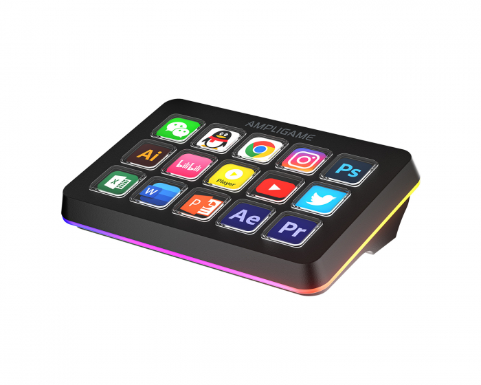 Fifine AMPLIGAME D6 Stream Controller - Streaming Deck - Schwarz (DEMO)