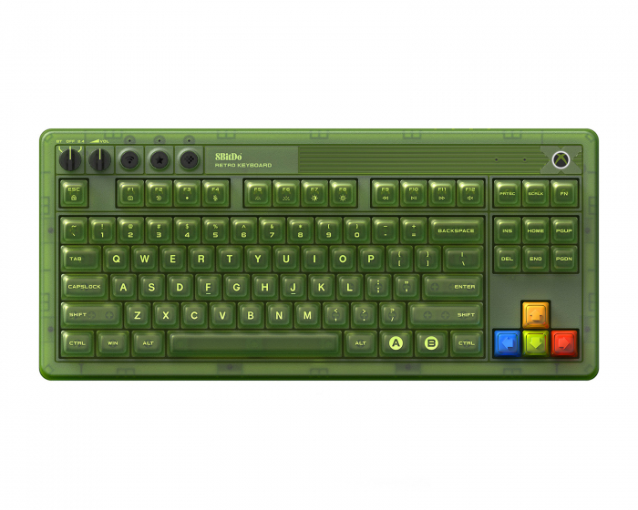 8Bitdo Retro 87 Mechanical Keyboard - Kabellose Tastatur ANSI - Xbox Edition (DEMO)