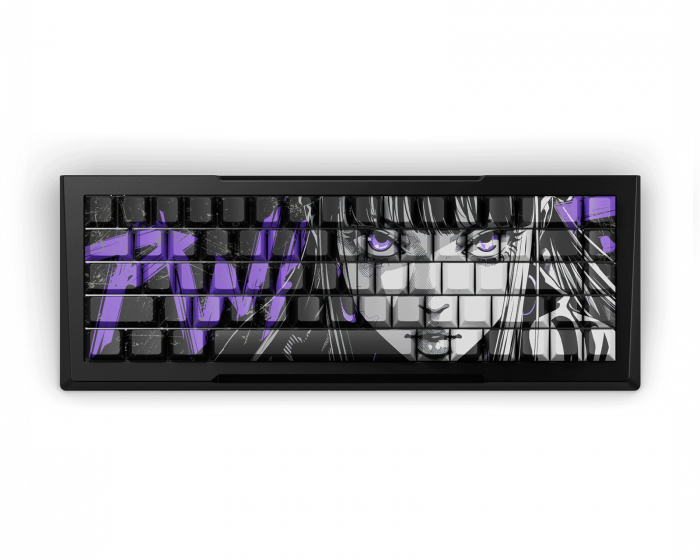 Pwnage Zenblade 65 V2 – Hall-Effekt-Gaming-Tastatur Nyomi Purple Edition ANSI – Schwarz (DEMO)
