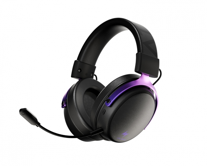 ATK N9 Ultra Drahtloses Gaming-Headset - Schwarz/Purpur (DEMO)