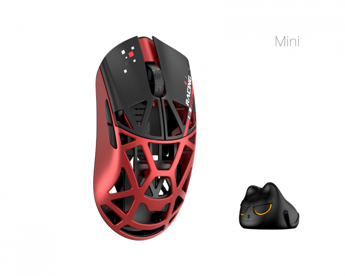 WLMouse Beast X Mini Pro - Rot/Schwarz [Omron Opticals] - Solid Side (DEMO)