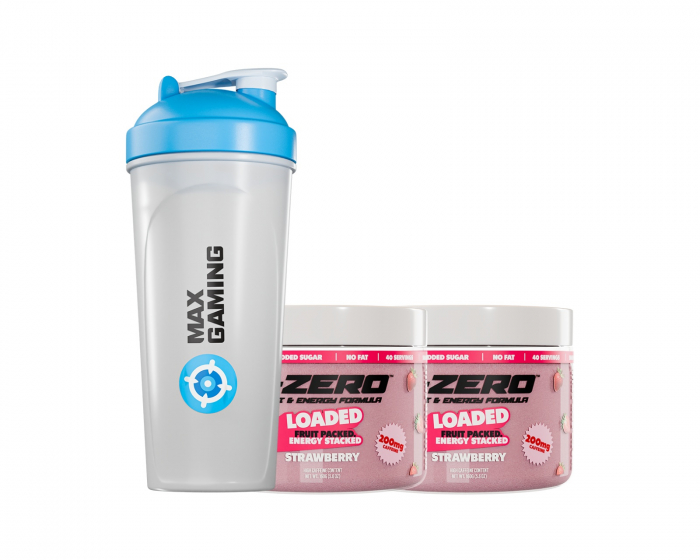 X-Gamer X-Zero Loaded Strawberry - 2 x 40 Portionen + Shaker
