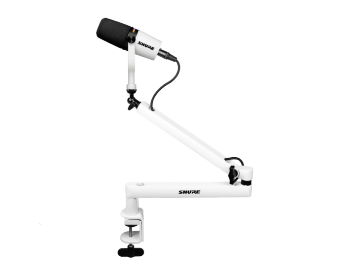 Shure MV7 Plus + Gator Low Profile Boom Arm Bundle
