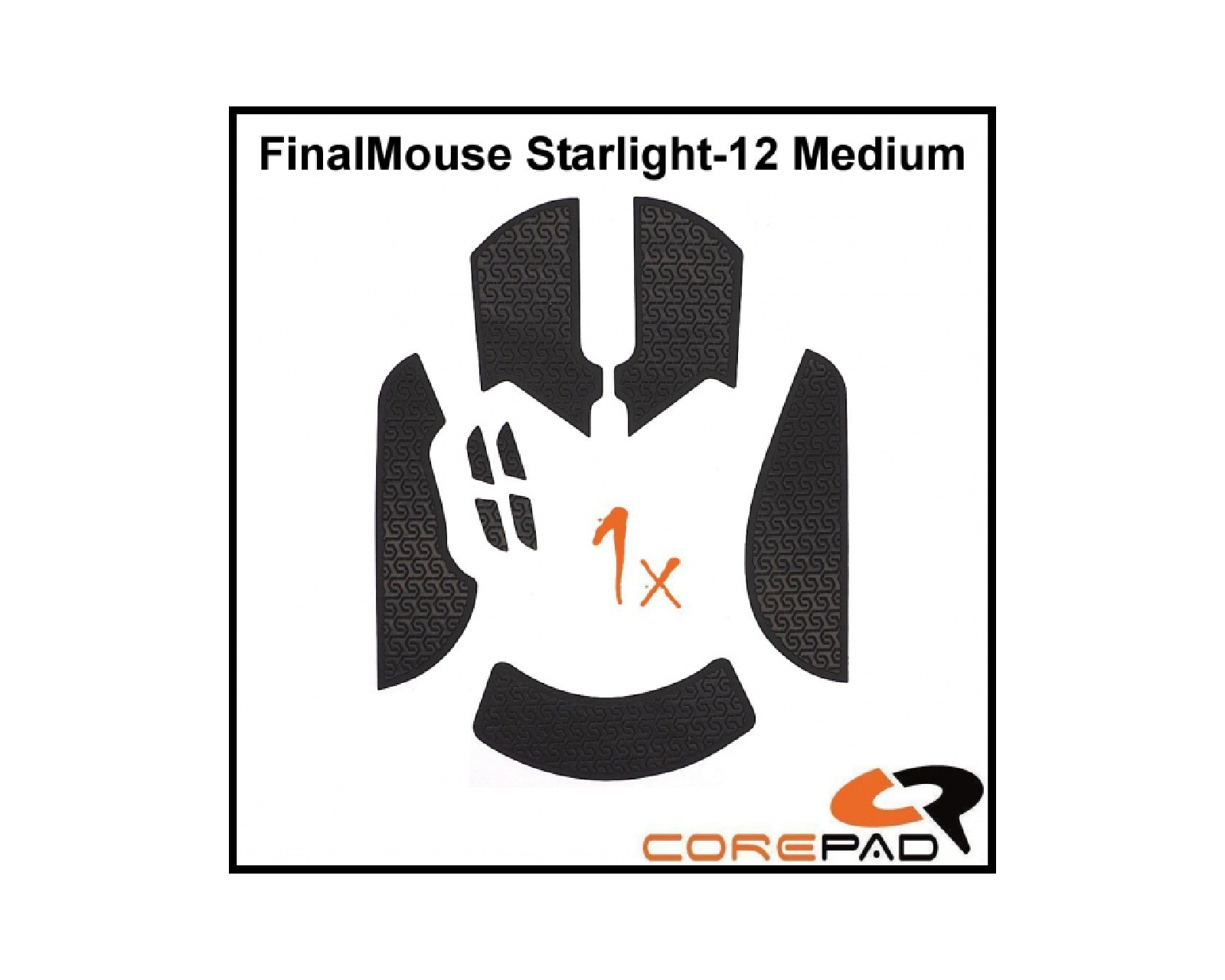 Corepad Grips für FinalMouse Starlight-12 - Medium - Schwarz 