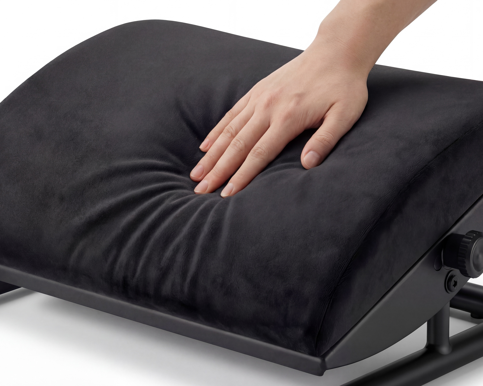 Bakker Basic 952 Ergonomische Fußstütze – Höhenverstellbar, Rutschfest, Schwarz