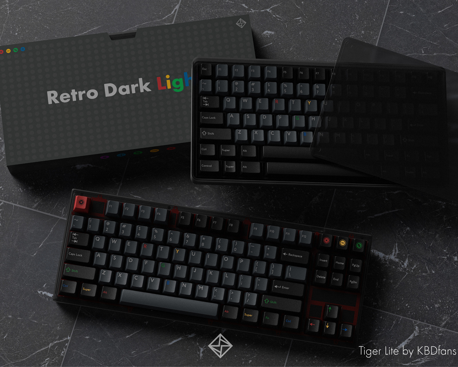KBDfans PBTfans Retro Dark Lights - Base Kit - MaxGaming.gg