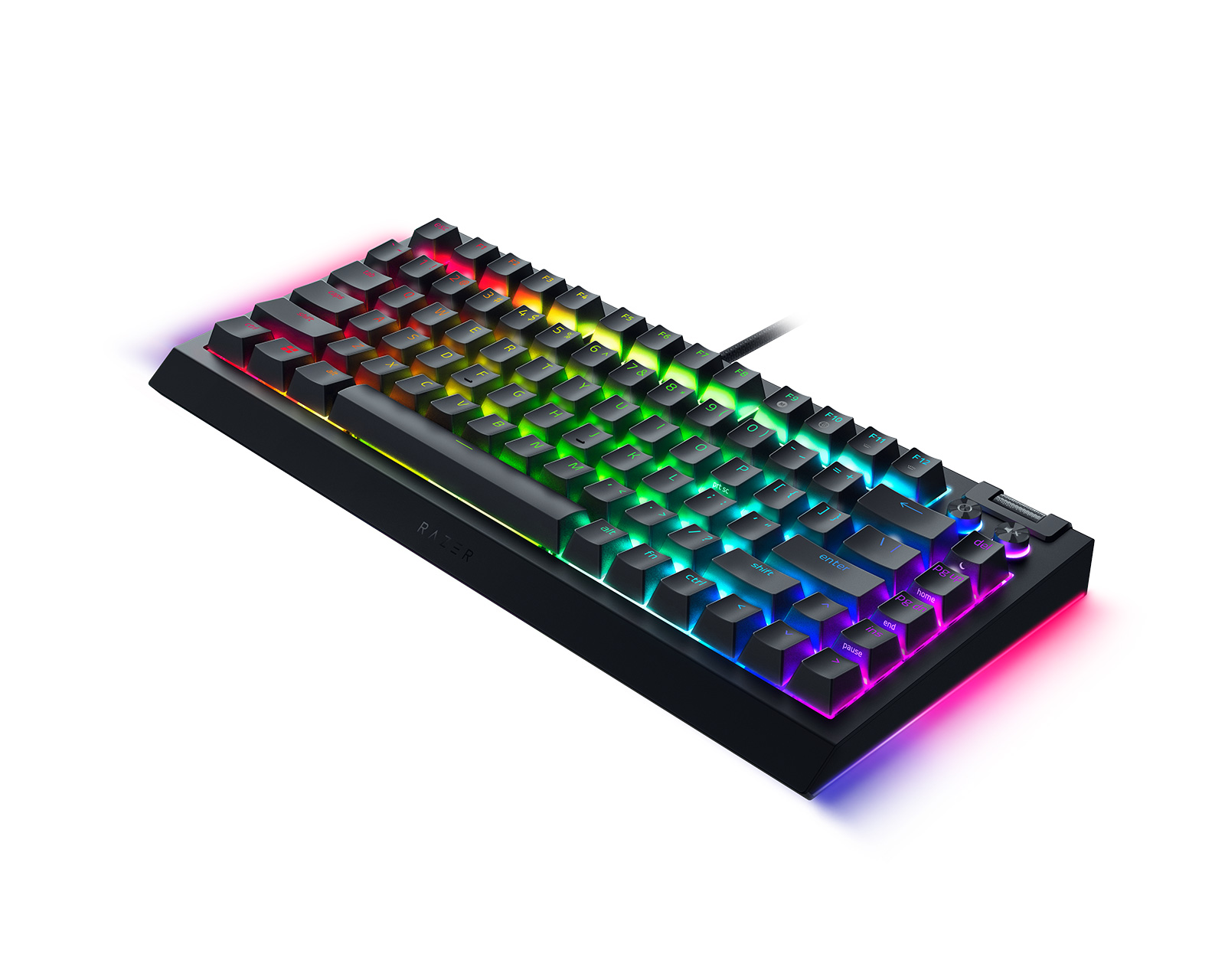 Razer BlackWidow V4 75% Tastatur [Razer Orange Tactile] - US (ISO 