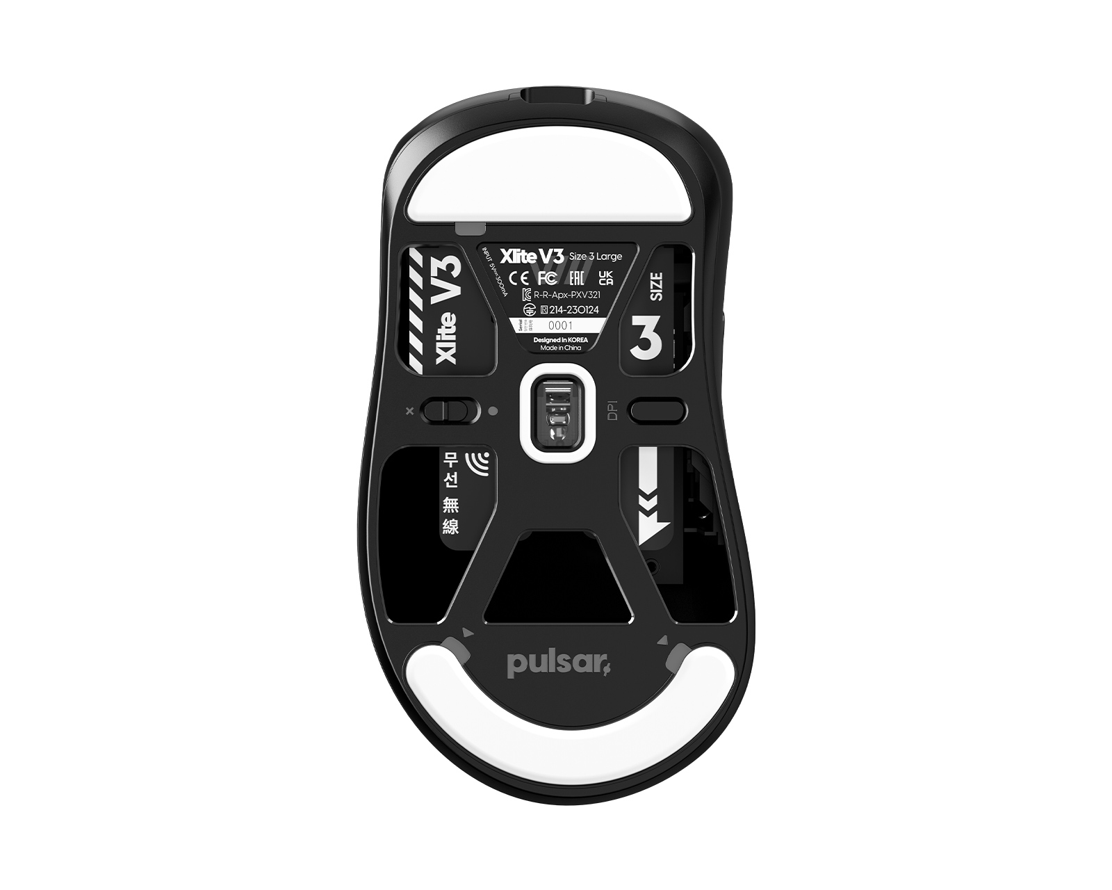 Pulsar Xlite V3 Kabellose Large Gaming-Maus - Schwarz - MaxGaming.gg