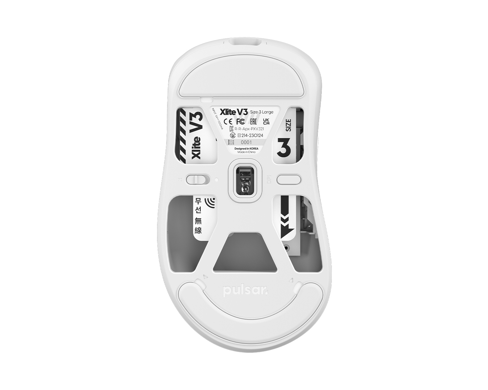 Pulsar Xlite V3 Kabellose Large Gaming-Maus - Weiß - MaxGaming.gg