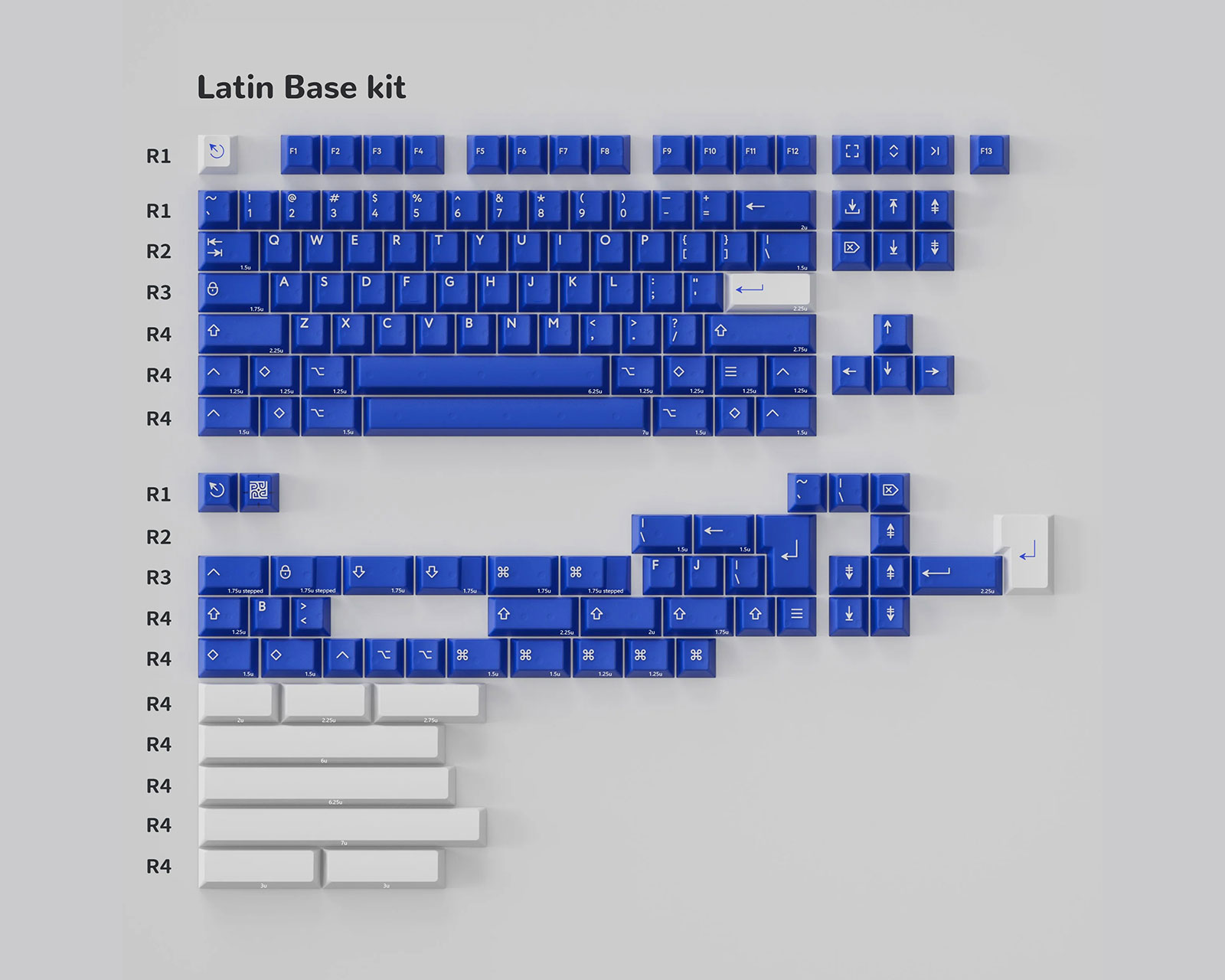 KBDfans PBTfans Klein Blue R2 - Base Kit - MaxGaming.gg
