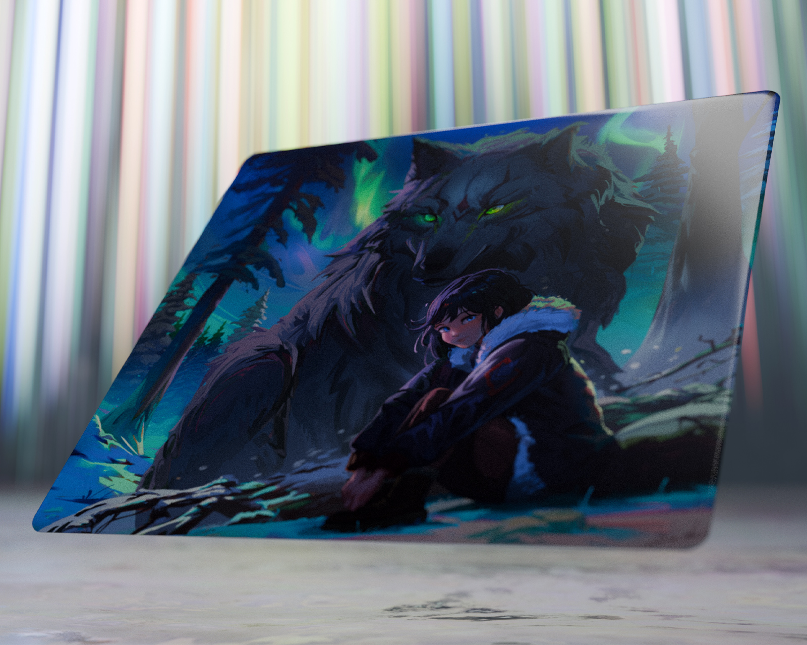 Tekkusai The Guardian Glass Mousepad - Limited Edition - MaxGaming.gg