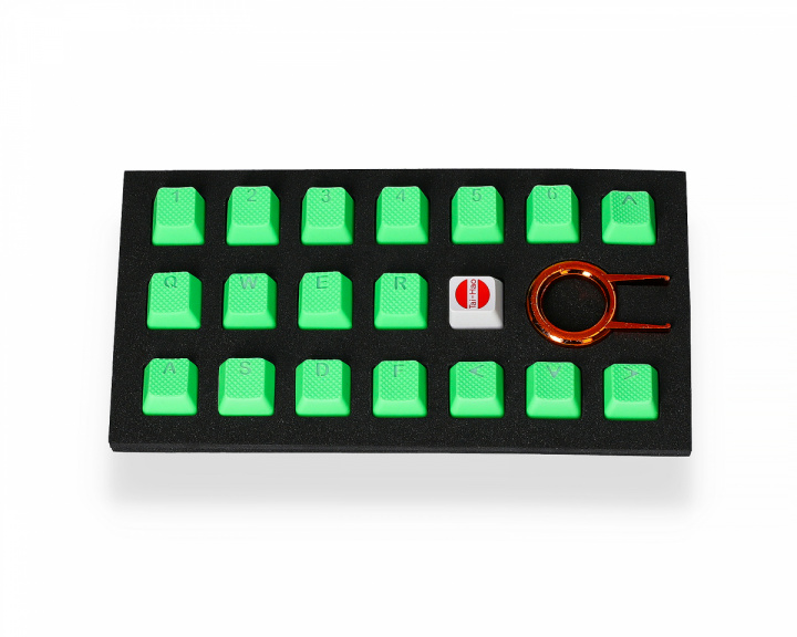 Tai-Hao 18-Key Gummi Double-shot Keycap-set - Neon-Grün