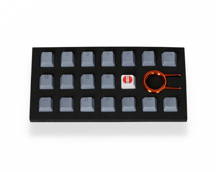 Tai-Hao 18-Key Gummi Double-shot Keycap-set - Grau