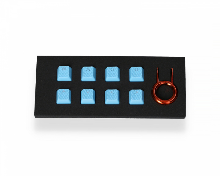 Tai-Hao 8-Key Gummi Double-shot Backlit Keycap Set - Neon-Blau