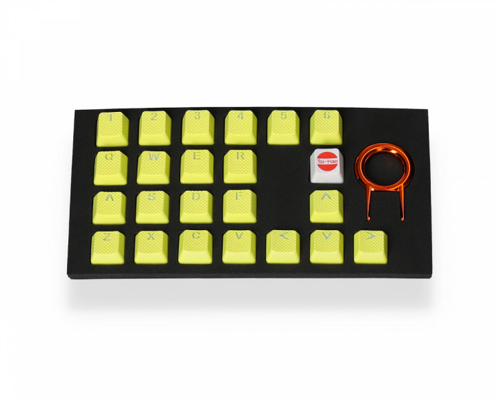 Tai-Hao 22-Key Gummi Double-shot Keycap-set - Gelb