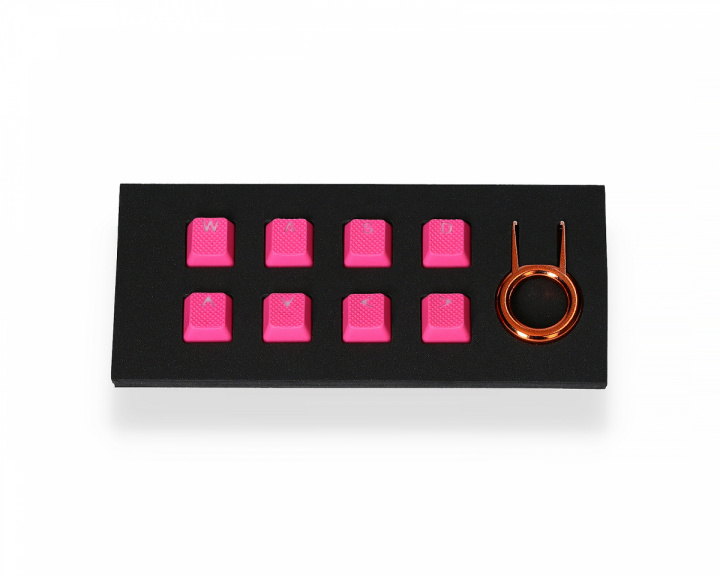 Tai-Hao 8-Key Rubber Double-shot Backlit Keycap Set - Neon-rosa