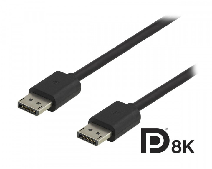 Deltaco DisplayPort Kabel 8K Schwarz (1.5m)