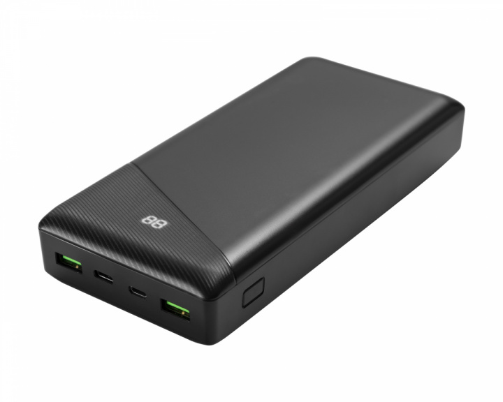 Deltaco 30000 mAh Powerbank mit Schnelles Laden - Schwarz