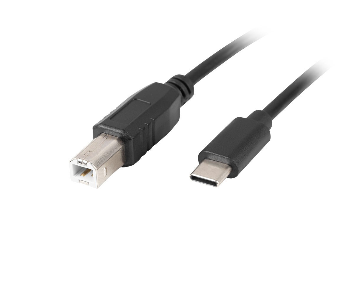 Lanberg USB 2.0 A Auf Mini-B Kabel – 30 Cm, Schwarz, 480 Mb/s