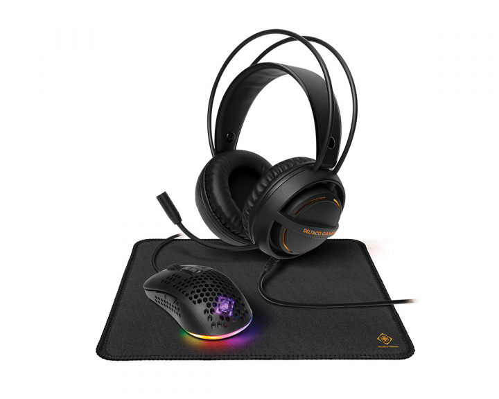 Deltaco Gaming 3 in 1 Gaming Kit Headset, Maus, Mauspad - GAM-131