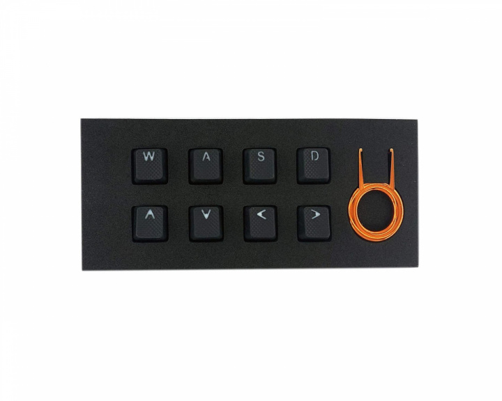 Tai-Hao 8-Key Rubber Double-shot Backlit Keycap Set - Schwarz