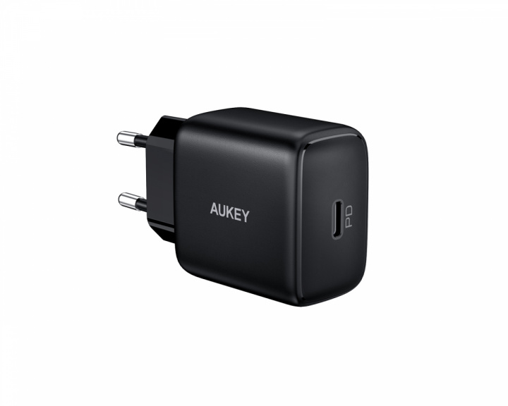 Aukey Wall Charger with PD & QC 3.0 USB-C 20W - Schwarz Ladegerät