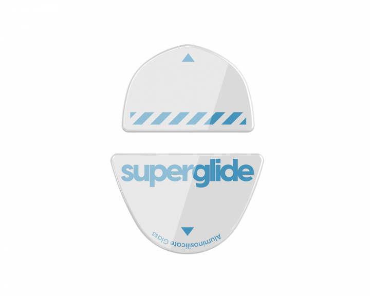 Superglide Glass Skates für Logitech G303 Shroud Edition - Weiß