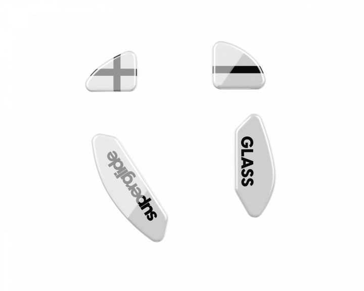 Superglide Glass Skates für Xtrfy M4 Wireless - Weiß